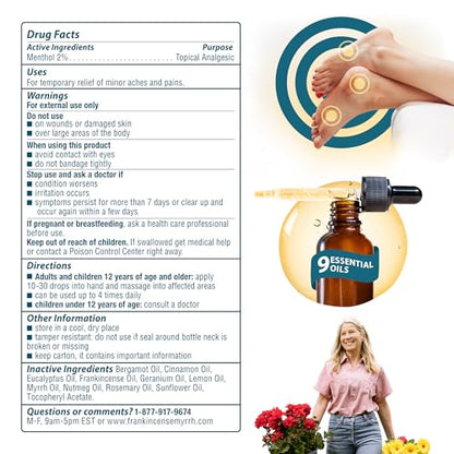 Frankincense & Myrrh Nerve Combo: Rubbing Oil 2 oz + Lotion 3oz, Neuropathy