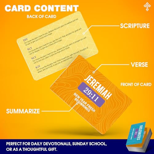 Bible Memory Verse Cards, Weekly Scripture Flash Cards - style: A