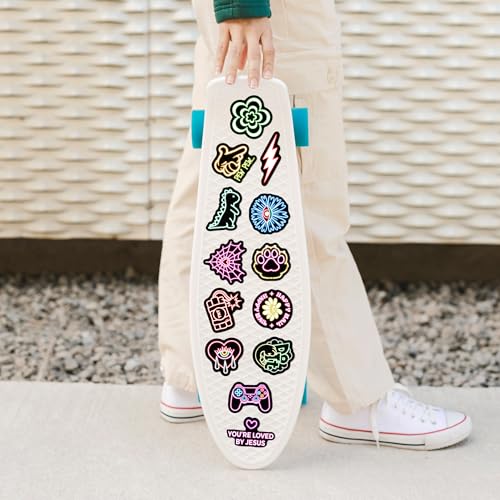 120 Pcs Glow in The Dark Neon Water Bottle Stickers, Funny Cartoon Waterproof Vinyl Laptop Decals, Phone Case Luggage Scrapbook Mug DIY Decor - color: Luminescent-463kscp-464kscp