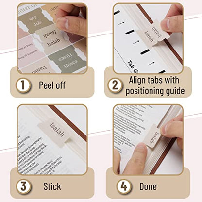 Mr. Pen- Bible Tabs, 75 Boho Theme Laminated Tabs for Women and Men - color: Boho