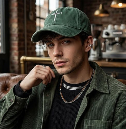 Funny Embroidered Baseball Cap Unisex - color: Army Green1