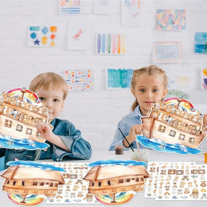 Treasure Cove Noah's Ark Animal Sticker Scene Crafts for Kids Sunday School