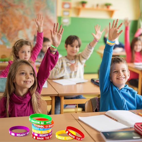 JUNEBRUSHS 42pcs Back to School Bracelets First Day of School Gifts - style: Back to School Style