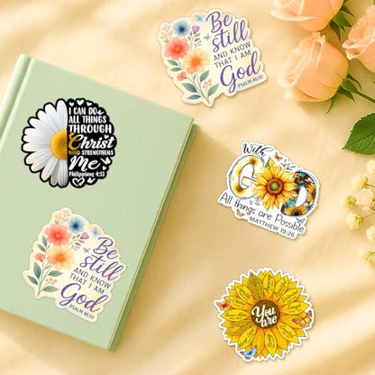 4 Pcs Christian Motivational Sticker for Women - Bible Verse Vinyl Stickers - color: Bible Verses 1