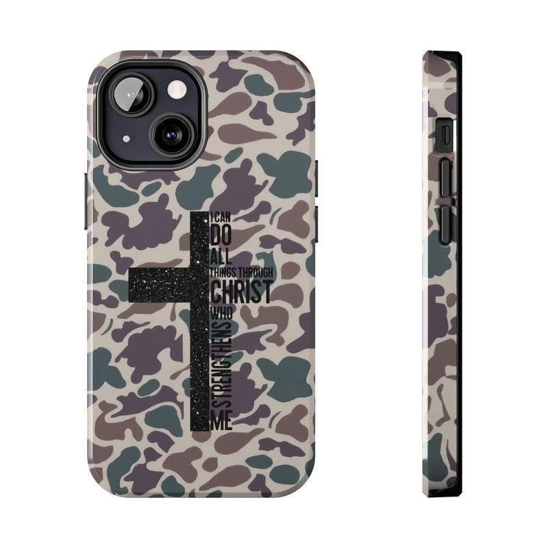 Christian Camo Cross Phone Case for iPhone 12 Pro Max, Mixed Color-4 - color: Mixed Color-4