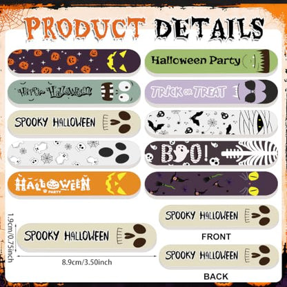 50 Pack Halloween Mini Nail Files Halloween Gifts Bulk for Women - style: Hallowmas