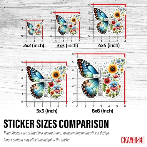 (3Pcs-3") Christian Faith Jesus Sticker, Bible Stickers Christian Floral Butterfly Motivation Quotes Waterproof Die-Cut Vinyl Sticker for Laptop Water Bottle Inspirational Decal Gifts 3 Inches - size: 3x3