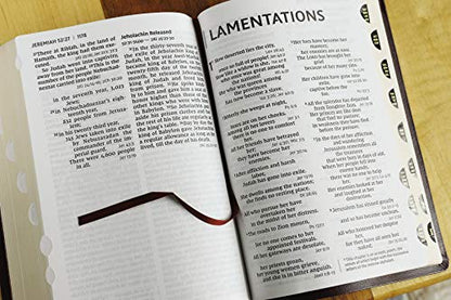 NIV, Reference Bible, Giant Print, Bonded Leather, Burgundy, Red Letter, Thumb Indexed, Comfort Print