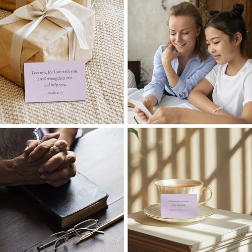 Bible Verse Cards, 60 Scripture Cards with Bible Verses - color: Lavender