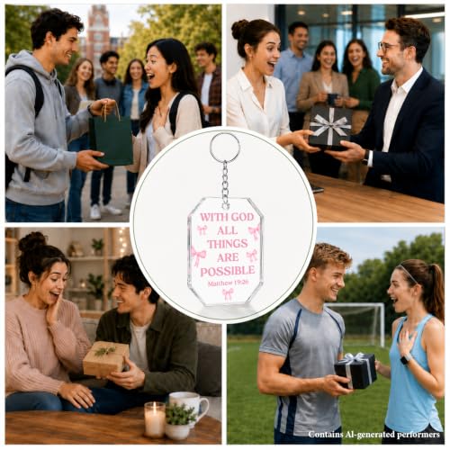 Christian Bible Verse Gifts Bulk, 12 Pcs Bible Verse Keychains Accessories