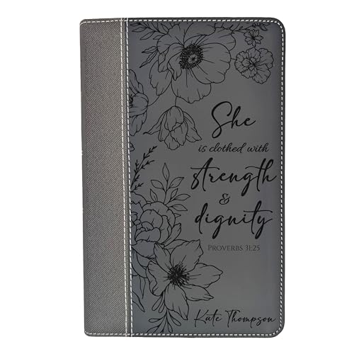 Personalized NIV Personal Bible with Flowers and Verse | Large Print (Black Peony Proverbs)