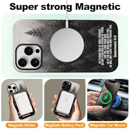 Magnetic for iPhone 12/12P Case Christian Cross Phone Case, Bible - color: Deuteronomy Christian, size: iPhone 12/12P