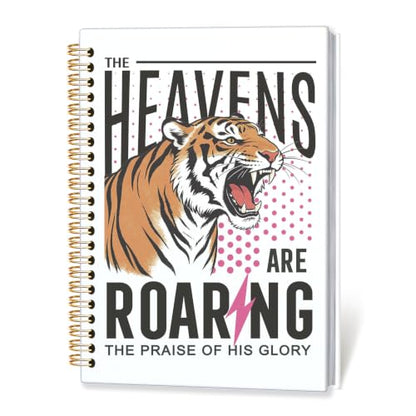 Inspirational Christian Spiral Notebook Journal for Women,A5 - color: The Heavens Are Roaring