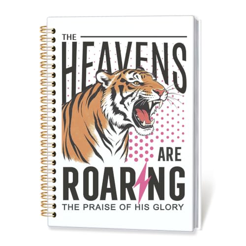 Inspirational Christian Spiral Notebook Journal for Women,A5 - color: The Heavens Are Roaring