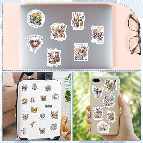 Prayer Board Kit Supplies - 50 Pcs Christian Jesus Bible Stickers - color: Watercolor