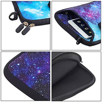RICHEN 11 11.6 12 12.5 13 inches Case Laptop/Chromebook/Ultrabook/PC Messenger Bag Tablet Travel Case Neoprene Handle Sleeve with Shoulder (11-13.3 inch, Galaxy) - color: Galaxy, size: 11-13.3 inch