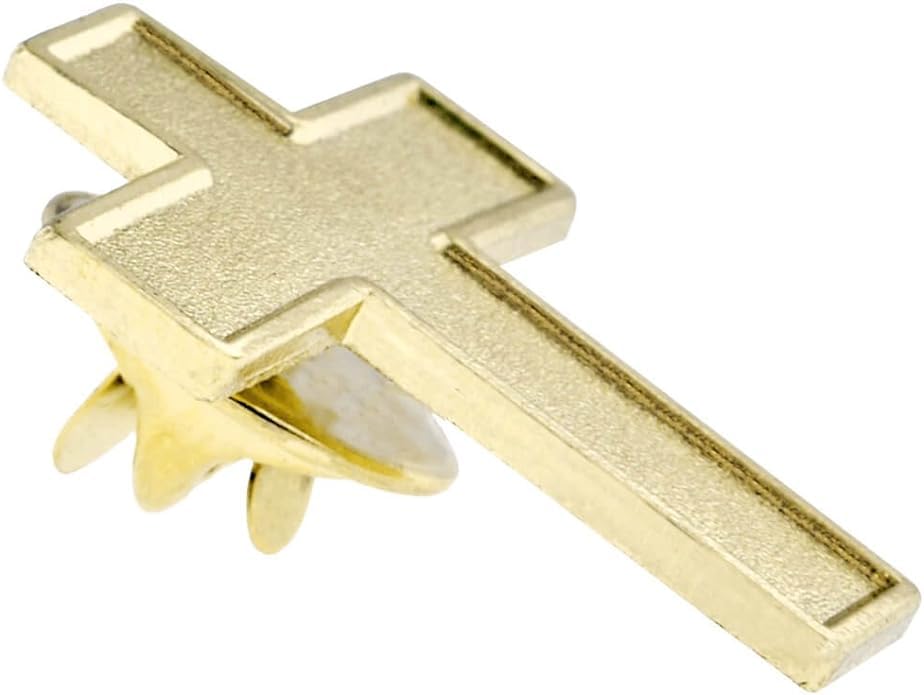 PinMart Christian Religious Lapel Pin - Cross, Faith & Church Accessories - color: Tradtitional Gold Cross, size: 1 Piece