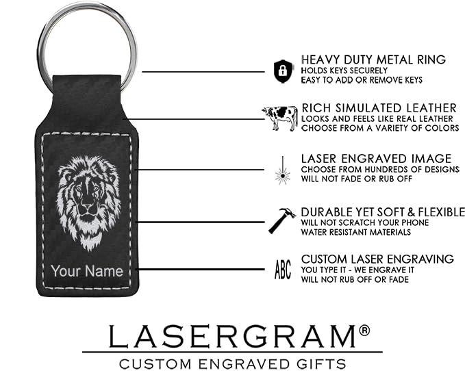 LaserGram Rectangle Keychain, Christian Cross, Personalized Engraving Included - color: Carbon Fiber Black With Silver