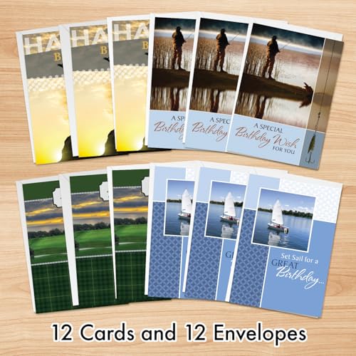 Faithfully Yours Religious Birthday Cards For Men 12 Pack
