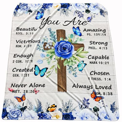 Christian Gifts for Women Christian Cross Blanket Religious Gifts