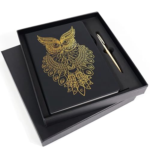 Veway Mystic Owl Journal and Pen Gift Set for Women & Men - style: Mystic Owl
