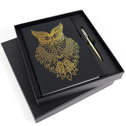 Veway Mystic Owl Journal and Pen Gift Set for Women & Men - style: Mystic Owl