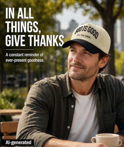 God is Good Hat, Christian Hats for Men & Women Religious Gift - color: Black/Black