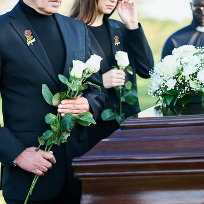 Misdary Funeral Favors Guest Memorial Rose Pin - color: Purple