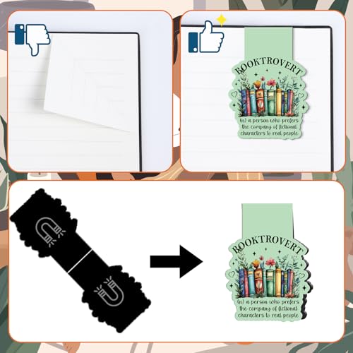 Book Lovers Magnetic Bookmark Gifts - Wxiben 8 Pcs Funny Bookmarks Magnetic for Women Bookworm Book Mark Magnets Page Markers Clip for Women Men Reading Students Teachers Librarian Supplies - style: Book Lovers