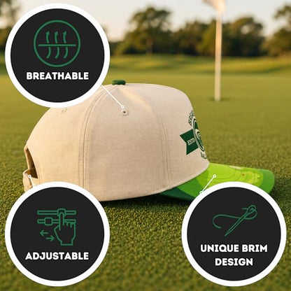 Trucker Hats for Men – Snapback Embroidered Design, Adjustable Fit – Funny Golf Hats, Fishing & Casual Wear - color: Breakfast Ball Club