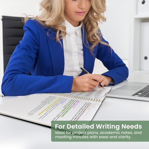 Taja Large Spiral Lined Journal for Women and Men, Notebook for Work - color: D-Hummingbird
