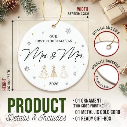 ZAGKOO Lesbian Wedding Gifts 2026 - Mrs and Mrs Gifts, Couple Gift - color: Mrs&mrs
