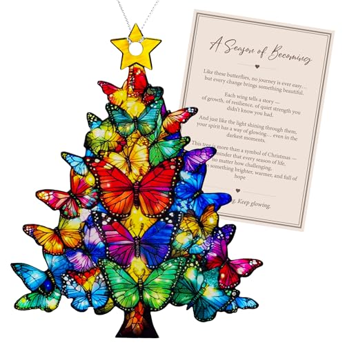 Christmas Women Gifts 2026- Butterfly Gifts for Women – Butterfly Suncatcher Inspirational Spiritual Gifts for Women 2026, Christian Gift Religious Gift Women Birthday Gifts, Valentines, Mothers Day - color: Butterflytree