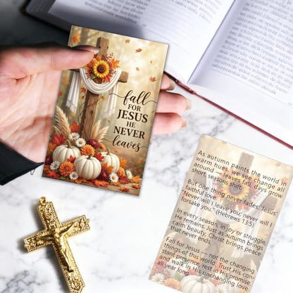 Spanish Gospel Tract Cards, Christian Evangelism Scripture Cards - color: fall for jesus