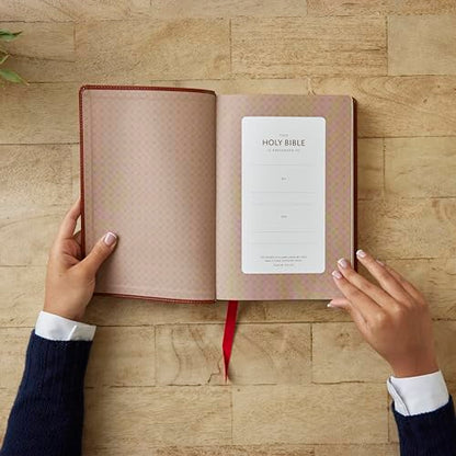 KJV Giant Print End-of-Verse Reference Bible, Brown Leathersoft, Red Letter, Comfort Print