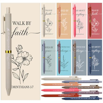 96 Pcs Bible Verse Pens & Scripture Bookmarks Inspirational Christian Gifts