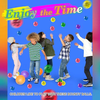 Syhood 100 Pcs Jesus Loves You Bouncy Balls Bulk Christmas Christian Party Favors 1.25" Bouncing Stress Balls Small Rubber Balls for Boys Girls Easter Party Church Class Prizes