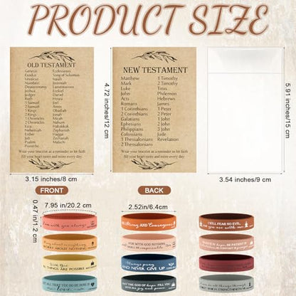 HyDren 36 Sets Bible Verse Bracelets, Religious Gifts Bulk - color: Morandi Color