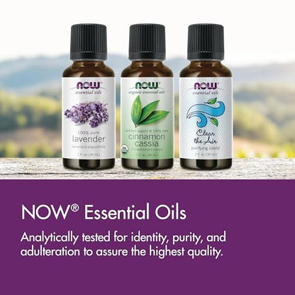 NOW Essential Oils, Frankincense Oil Blend, 20% Blend of Pure Frankincense Oil in Pure Jojoba Oil, Centering Aromatherapy Scent, Steam Distilled, Vegan, Child Resistant Cap, 1-Ounce