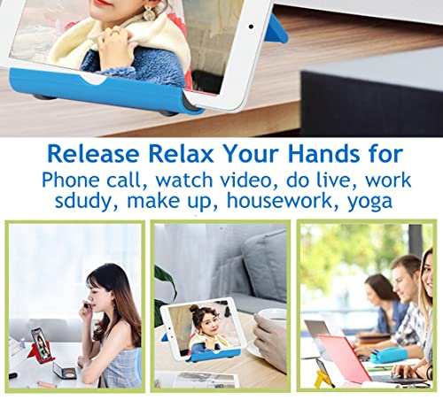 Cell Phone Stand, Desktop Holder for Smartphones, Phones & Tablets (Blue) - color: Blue