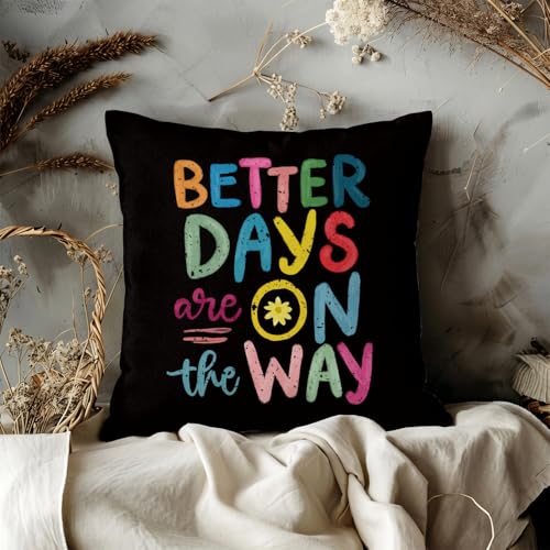 QIYUHOY Mental Health Positive Affirmations Throw Pillow Covers, 18x18 Inch - color: 006-motivational