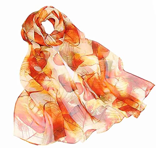 Pokeedioty Scarfs for Women Lightweight Scarves Elegant Floral Pattern Sheer Scarfs Shawls Wraps - color: Yh-109
