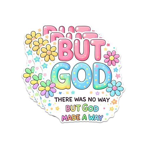 Christian God But Sticker 3Pcs Decals Vinyl Waterproof Bible Verse Decor & Party Favors for Laptop, Water Bottle, Skateboard | Non-Repeating Decals, High-Definition Print - color: Just a Girl Who Loves Jesus