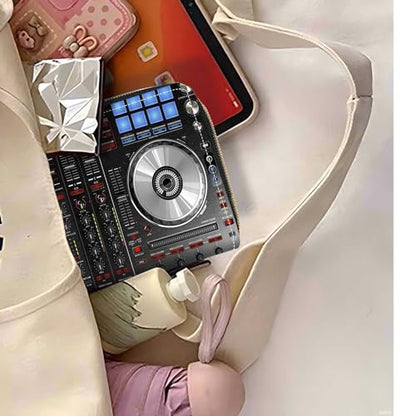 DJ Mixer Deck Controller Print Wallet for Women Large Capacity Wallet Credit Card Holder PU Leather Zipper Clutch Purse Phone Wallet - color: DJ Mixer Deck Controller