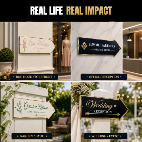 Custom sign outdoor LEFT arrow sign by BCB | direction signs Printed in USA - color: Left Arrow Metal Sign