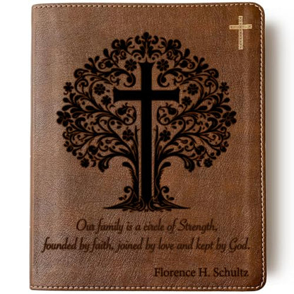 sinfinate Personalized NIV Journaling Bible with Custom Name Engraving, Christian Gift for Men, Women(Tree of Life)