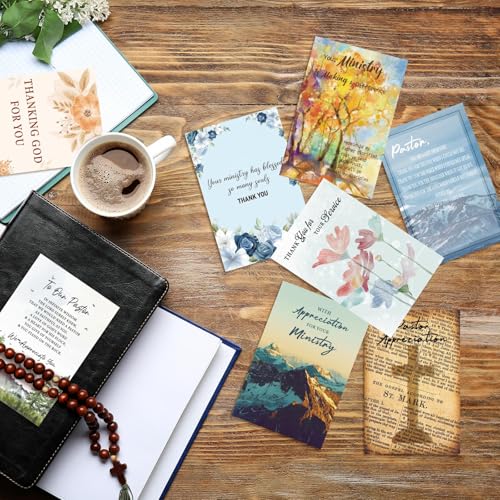 Affrolling 50 Pack Christian Ministry Appreciation Cards Bulk with Envelope - style: Ministry