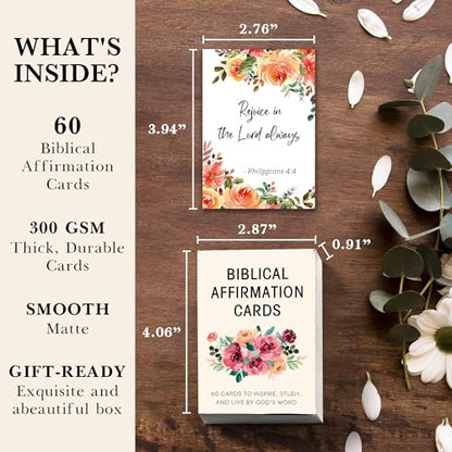 JOETMAE Bible Verse Cards Affirmation Scripture Prayer Cards