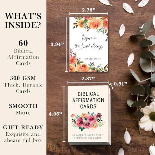JOETMAE Bible Verse Cards Affirmation Scripture Prayer Cards