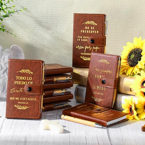 Spakon 20 Pcs Christian Prayer Journals with Pens, Spanish Leaves - style: Spanish Leaves